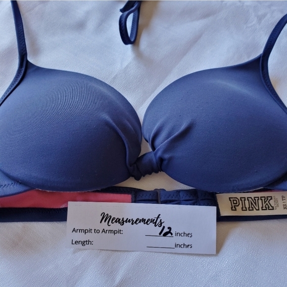 PINK by VS Bikini Top Womens‎ Xsmall Halter Beach Coastal Swim Tropical Sun XS - Picture 8 of 8